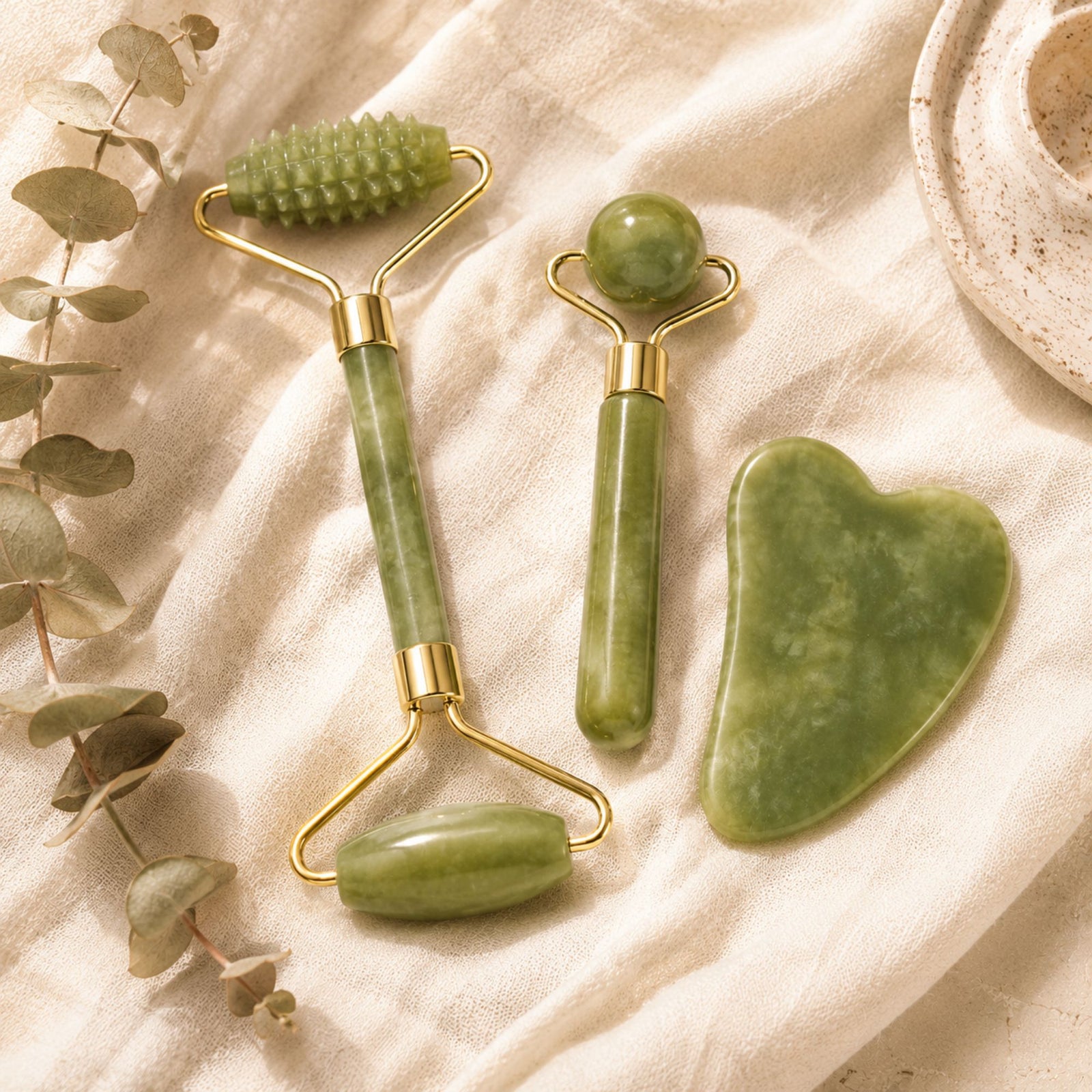 Gua-Sha & rouleau visage jade